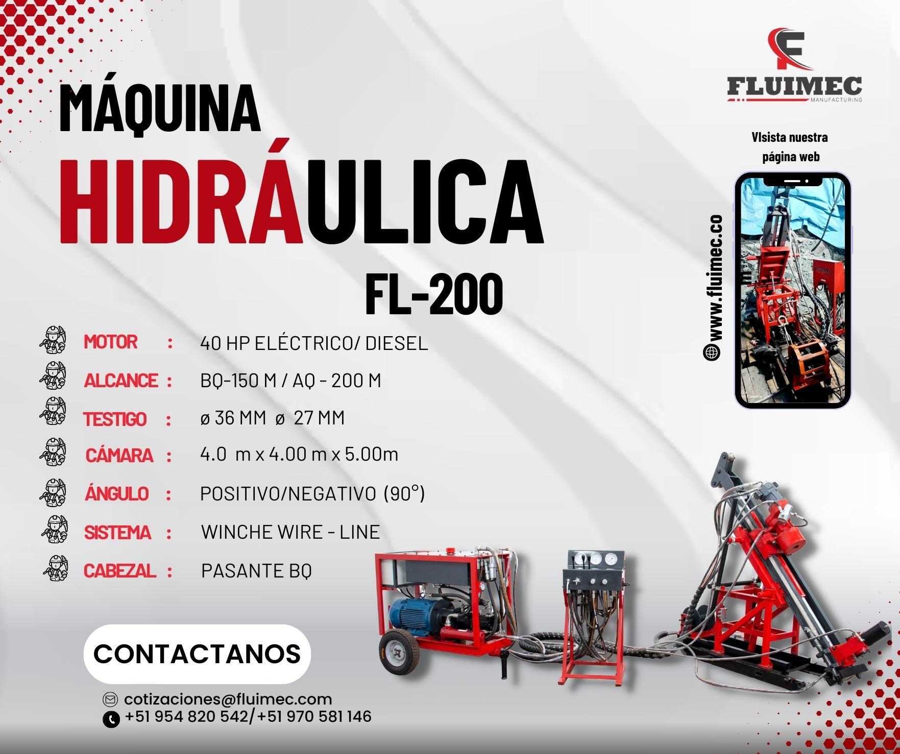 MAQUINA PARA ESTUOS GEOLOGICOS HIDRAULICA FL - 200 